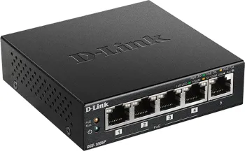 D-Link DGS-1005P switch med 5 gigabitportar och 4 PoE-portar