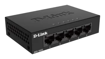 D-Link DGS-105GL/E switch med 5 Gigabit-portar, ohanterad, bordsmodell