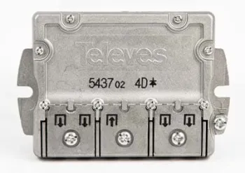 Televes Easy-F fördelare 4-vägs, 5–2400 MHz, klämteknik