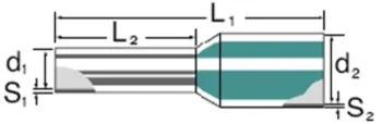 Weidmüller ändhylsa 0,75 mm² med isolerkrage, 8 mm, vit