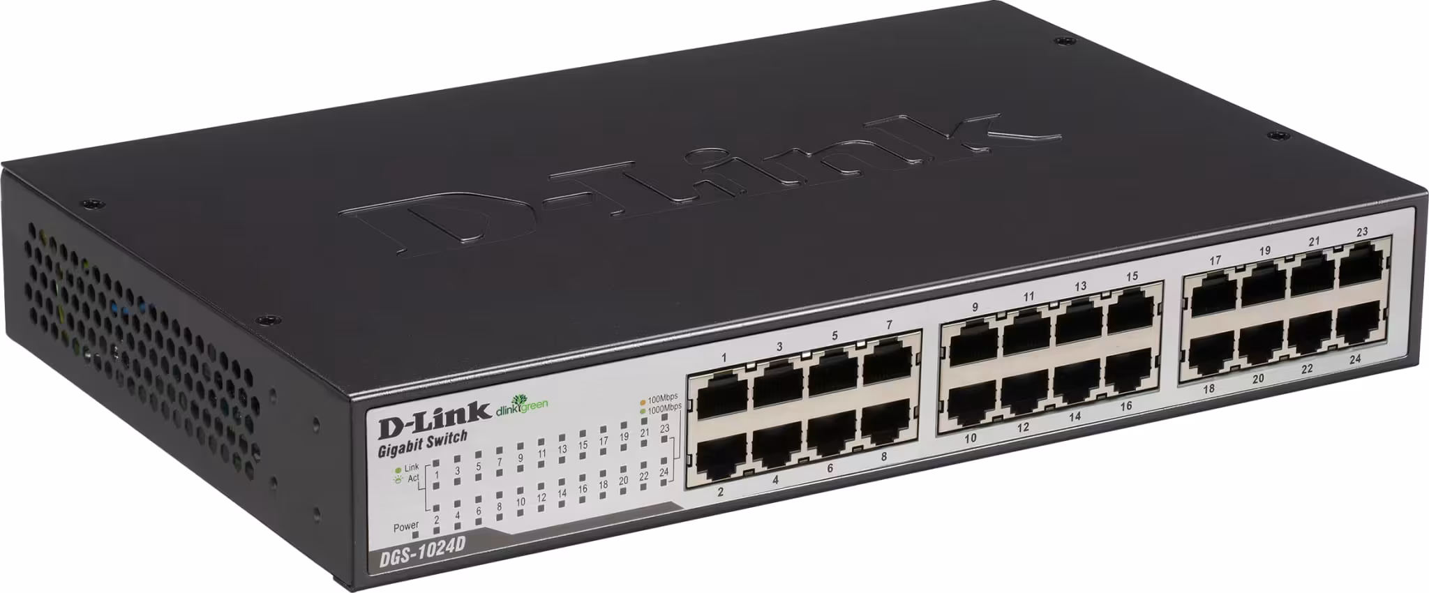 D-Link DGS-1024D nätverksswitch 24 x Gigabit, ohanterad