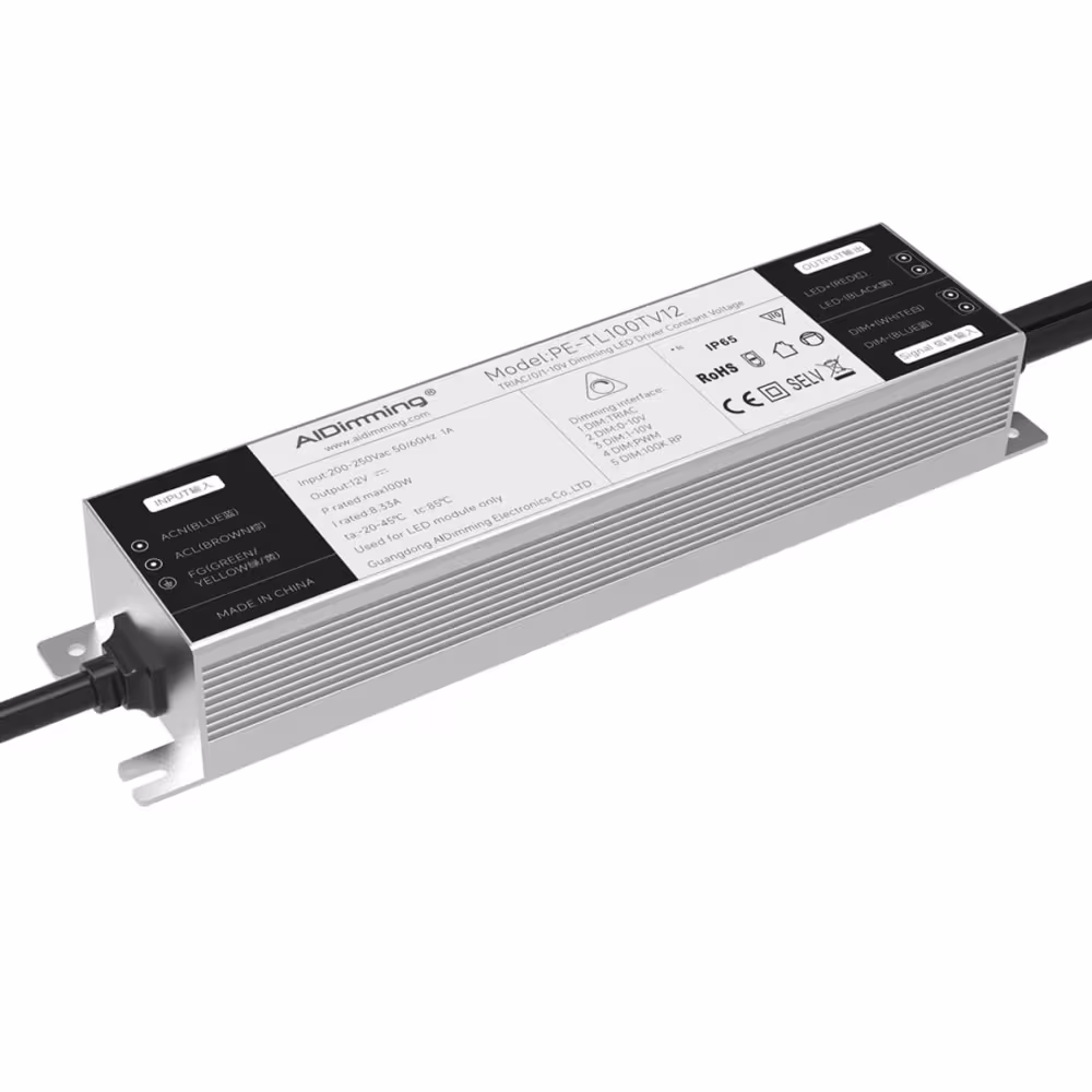 Designlight dimbart drivdon 12 V DC 100 W, IP65