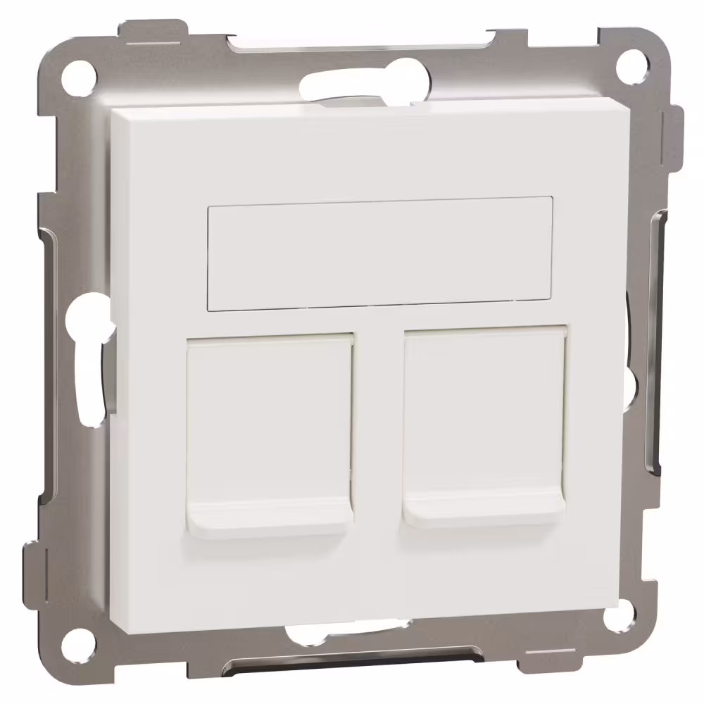 ELKO RS/PLUS datauttag Cat 6A STP, 2×RJ45, rak, infällt