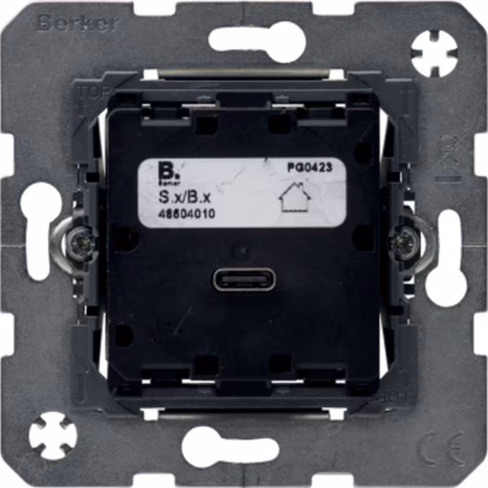 Hager S.1/B.x ladduttagsinsats med USB-C-uttag, infälld