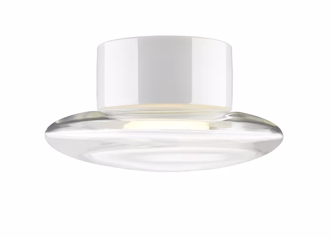 Ifö Electric Cairo vägg-/taklampa i porslin med klarglas, GX53, vit