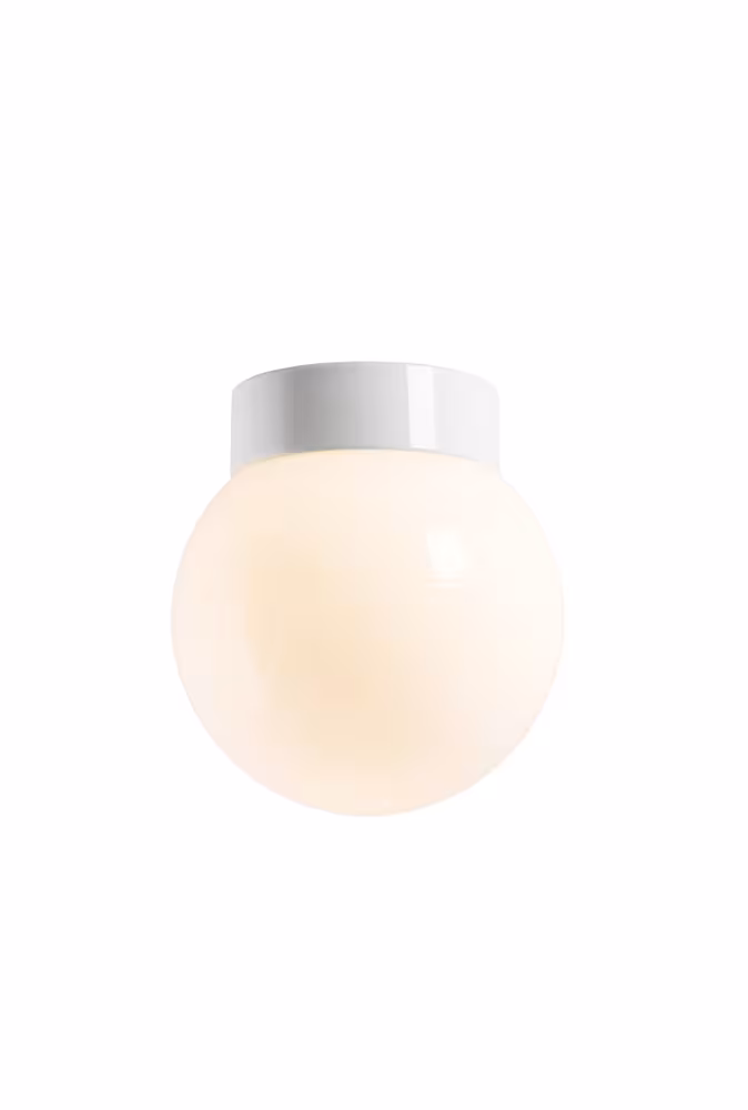 IFÖ Electric Ohm 140/115 vägg-/taklampa i porslin med matt opalglas, GX53, IP44