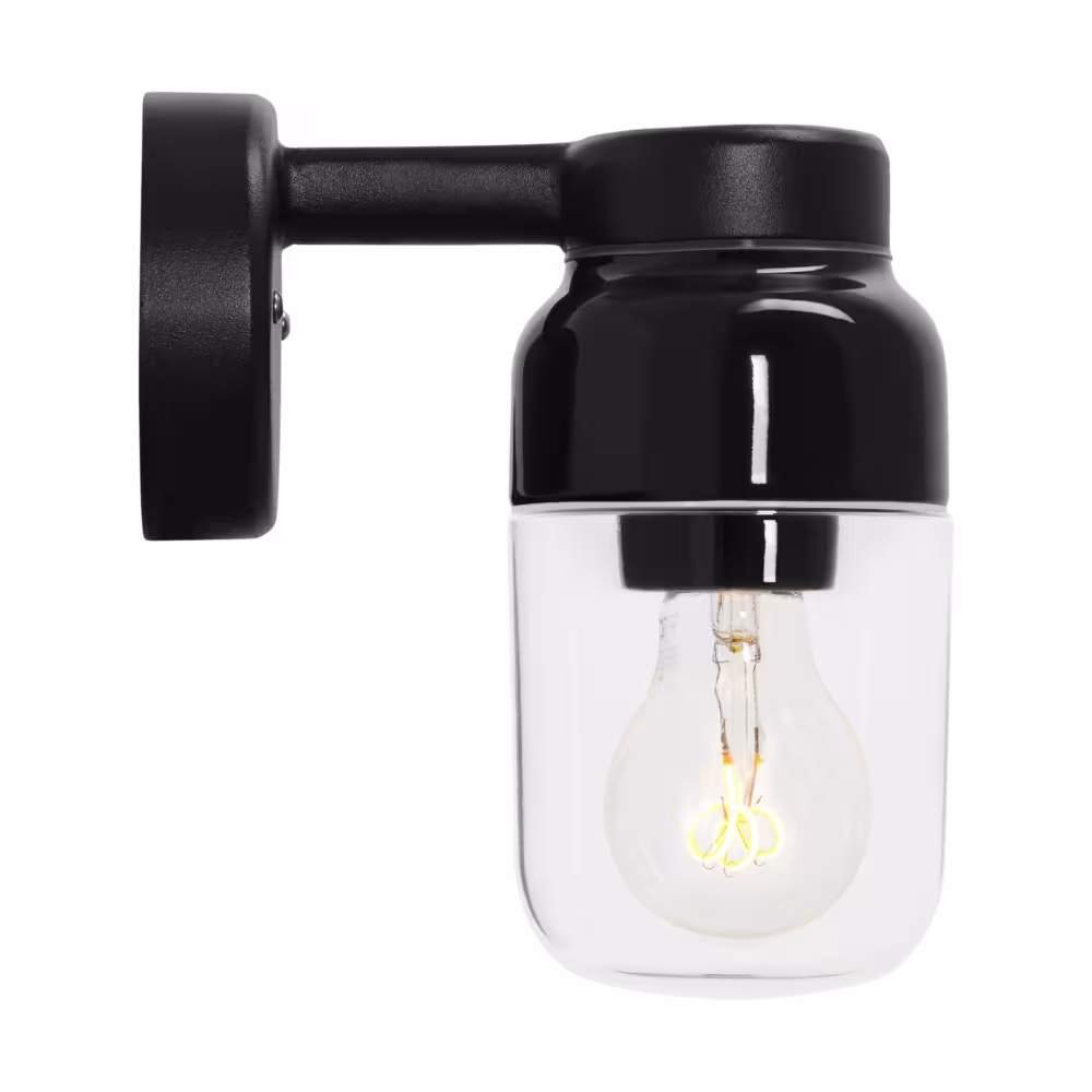 IFÖ Electric Ohm Wall 100/210 vägglampa i porslin med klarglas, E27, IP44