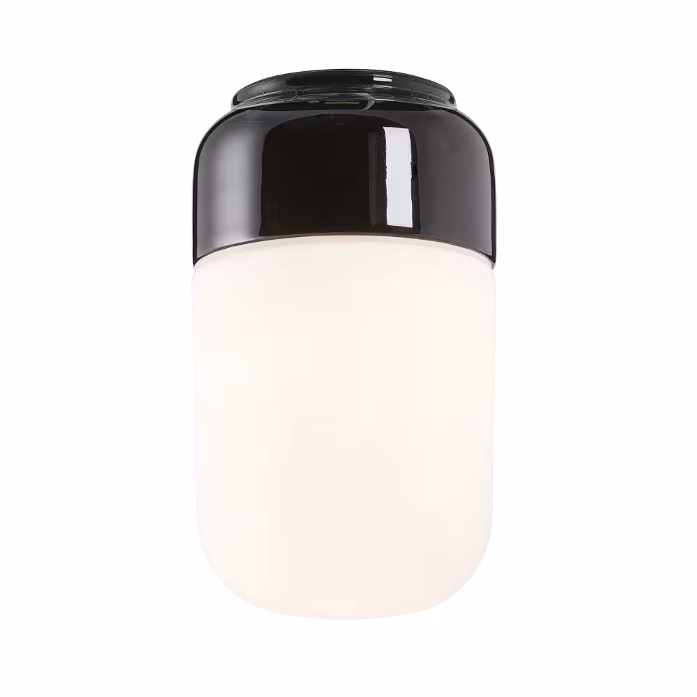Ifö Ohm 100 vägg- och takarmatur i porslin med glaskupa, E27, IP44