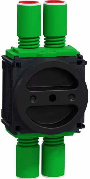 Schneider Electric Multifix apparatdosa 13–26 mm, 4 kombistudsar, brandskydd, mörkgrå