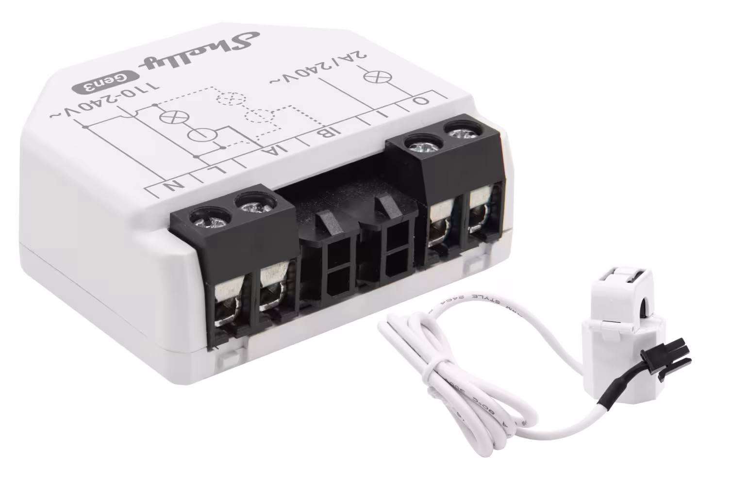 Shelly EM Gen3 energimätare med WiFi och Bluetooth, 2 kanaler, 50 A