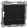 ELKO RS PLUS dubbelt datauttag 2 × RJ45 Cat 6 UTP, rak, infällt
