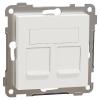 ELKO RS PLUS dubbelt datauttag 2 × RJ45 Cat 6 UTP, rak, infällt - Fjällvit - 5100471