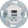 Hager 1930 USB-ladduttag A + C, 3000 mA, för infällt montage - Vit - 5200642