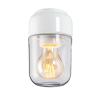 IFÖ Electric Ohm 100 vägg-/taklampa i porslin med klarglas, E27, IP44 - Vit - 7505299