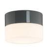 Ifö Electric Ohm 140/170 tak-/väggarmatur i porslin med matt opalglas, E27, IP44 - Svart - 7507178