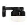 IFÖ Electric Ohm Wall 140/150 vägglampa i porslin med opalglas, GX53, IP44 - Svart - 7510815