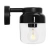 Ifö Ohm Wall 140/205 vägglampa i porslin med klarglas, E27, IP44 - Svart - 7510820