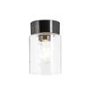 Ifö Tina armatur i porslin med glaskupa, E27 max 75 W, IP21 - Svart - 7502026