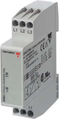 Carlo Gavazzi DPA51CM44 fasövervakningsrelä, 208–480 V AC