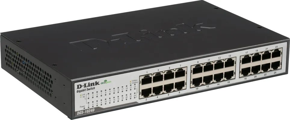 D-Link DGS-1024D nätverksswitch 24 x Gigabit, ohanterad