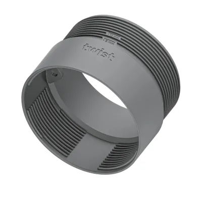 ElektroSkutt Twist dosförlängare, Ø70 mm, grå