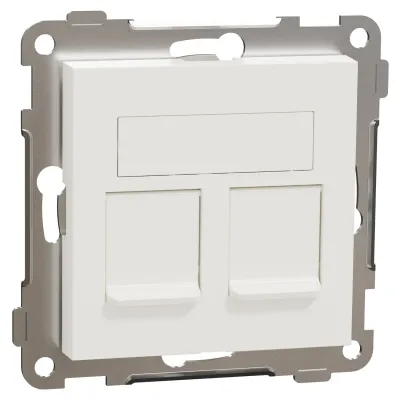 ELKO RS PLUS dubbelt datauttag 2 × RJ45 Cat 6 UTP, rak, infällt