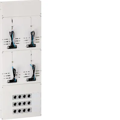 Hager QM22 mätarblock 4 platser, mätarplats storlek 2, vit