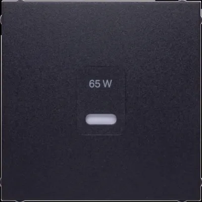Hager S.1 centrumbricka USB C 65 W, antracit