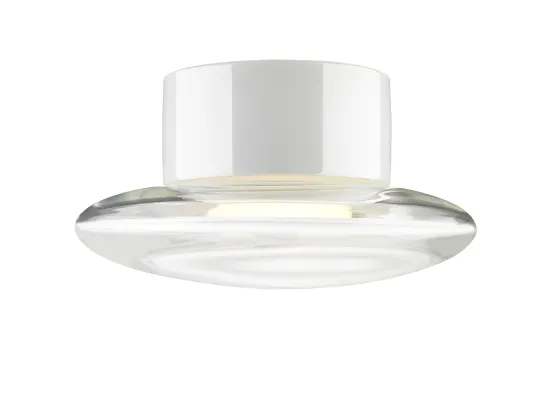 Ifö Electric Cairo vägg-/taklampa i porslin med klarglas, GX53, vit