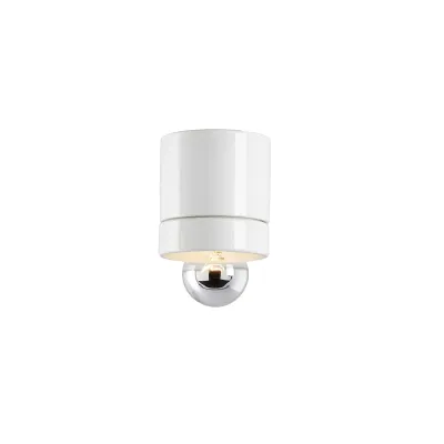 Ifö Light On armatur i porslin utan kupa, E27, IP20, vit