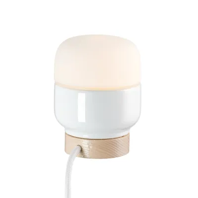 Ifö Ohm Table 100 bordslampa i vit matt opal, G9, med dimmer