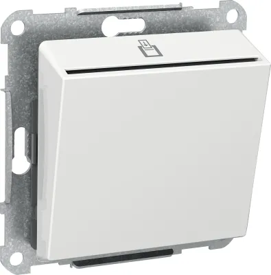 Schneider Electric Exxact hotellkortsbrytare 2-pol med LED-indikering, vit