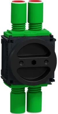 Schneider Electric Multifix apparatdosa 13–26 mm, 4 kombistudsar, brandskydd, mörkgrå