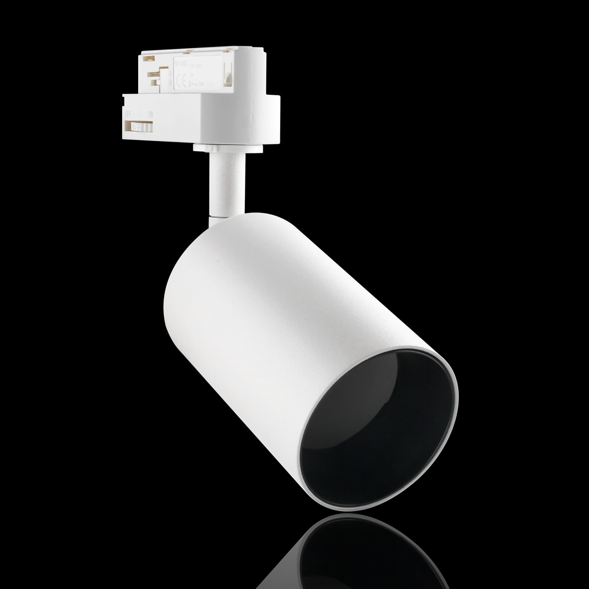 Designlight Tracky P-807 tracklight för 1-fasskena, GU10 max 10 W - Vit - 7403729