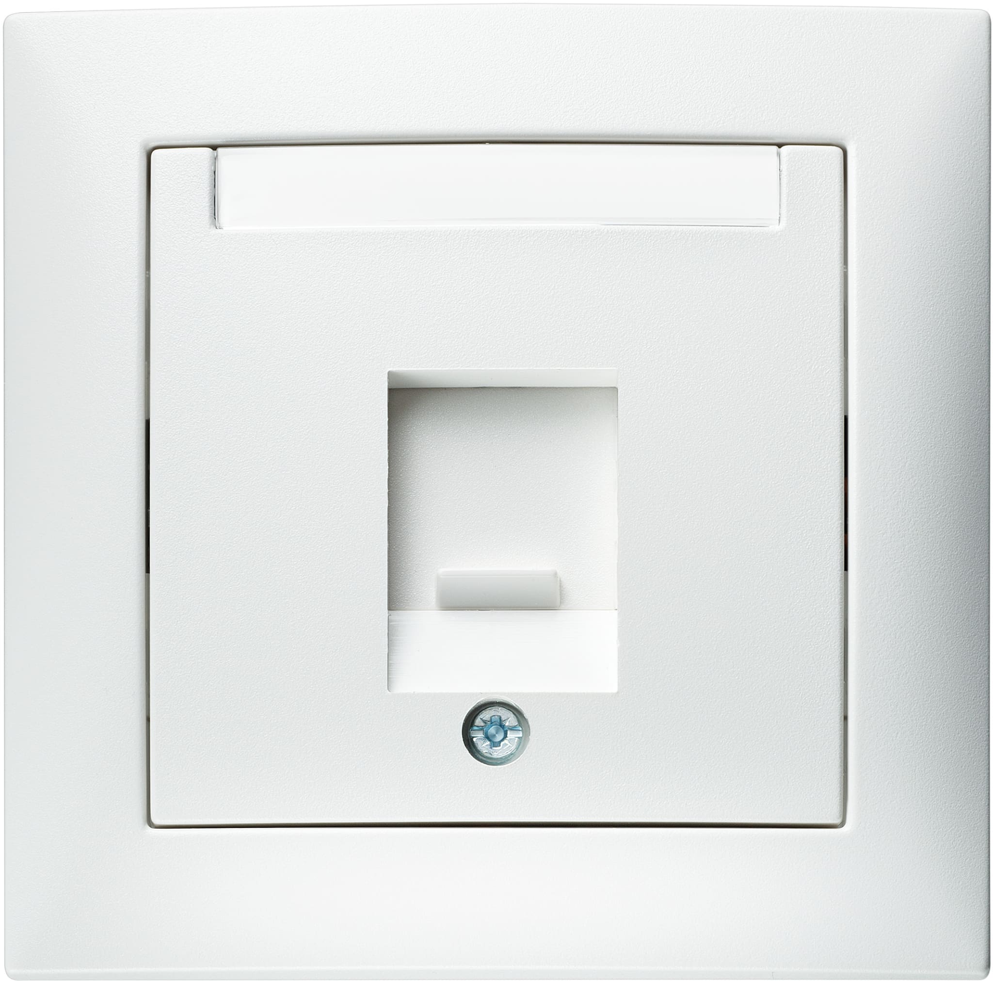 Hager Berker S.1 centrumbricka med ram för Keystone-uttag - Vit - 1801145