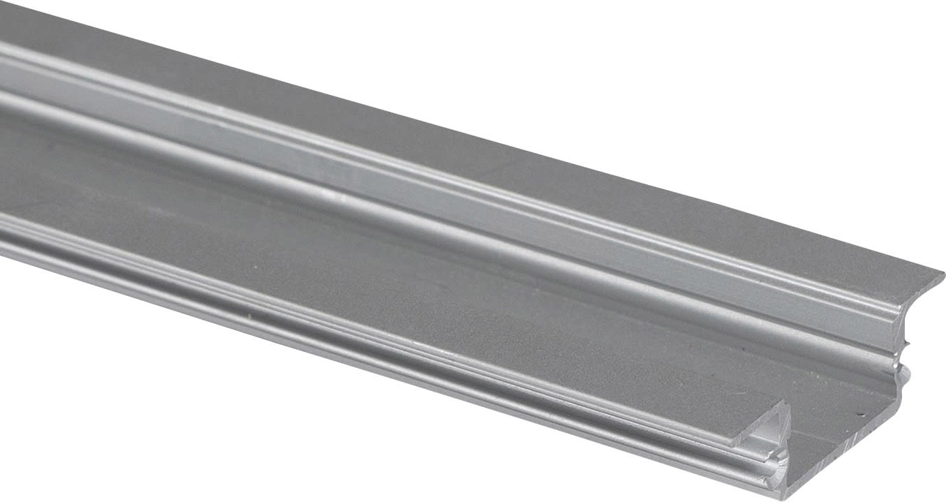 Hide-a-lite Art Thin aluminiumprofil 2 m, 8 mm låg u-profil - Aluminium - 7507037
