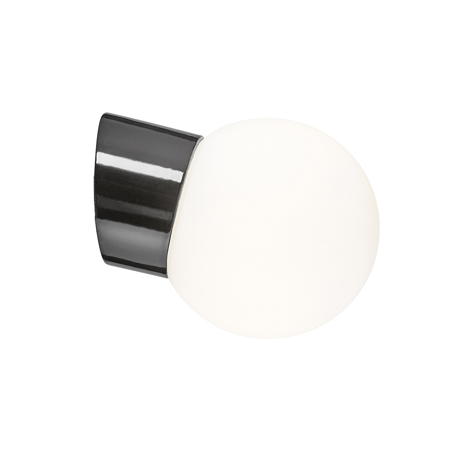 IFÖ Electric Classic Glob 150 sned vägglampa med LED och matt opalglas, IP54 - Svart - 7502735