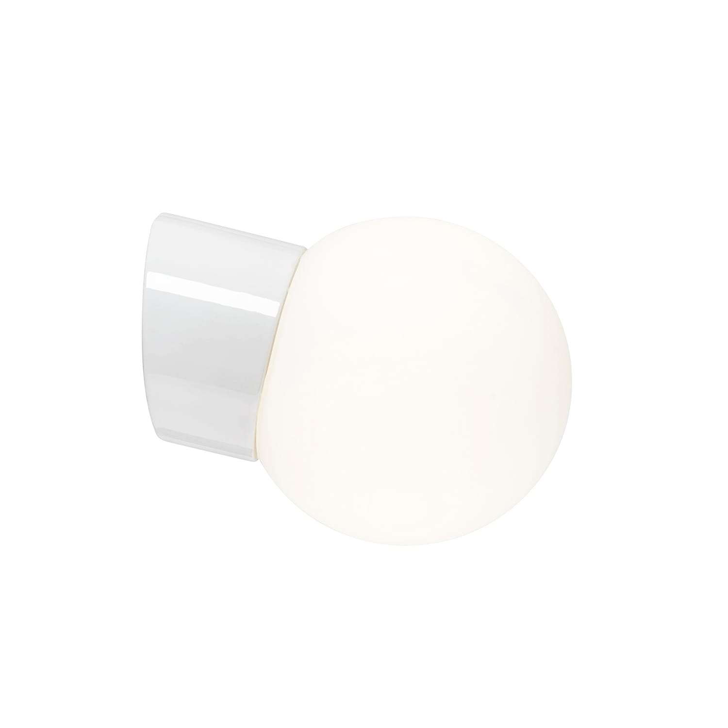IFÖ Electric Classic Glob 150 sned vägglampa med LED och matt opalglas, IP54 - Vit - 7502734