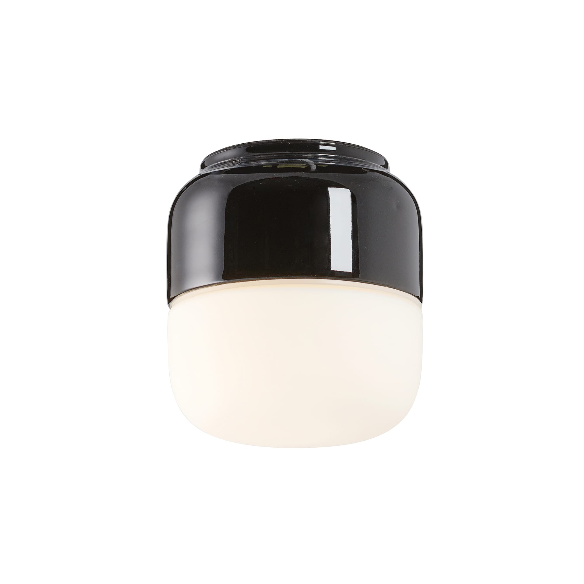 Ifö Electric Ohm 100 vägg-/takarmatur i porslin, LED 4 W, 3000 K, IP44 - Svart - 7505292