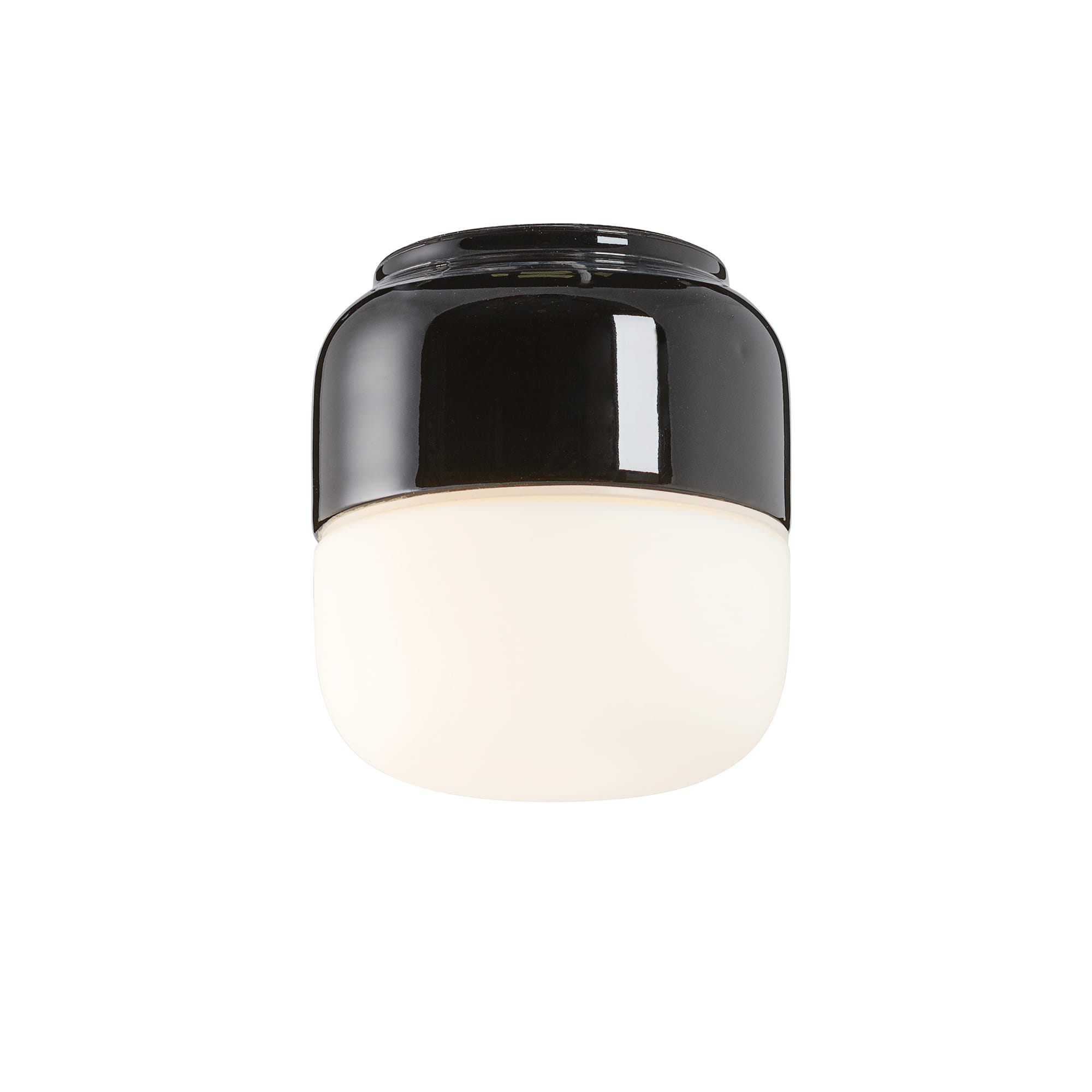 IFÖ Electric Ohm 100 vägg-/taklampa i porslin, G9, IP44 - Svart - 7505290