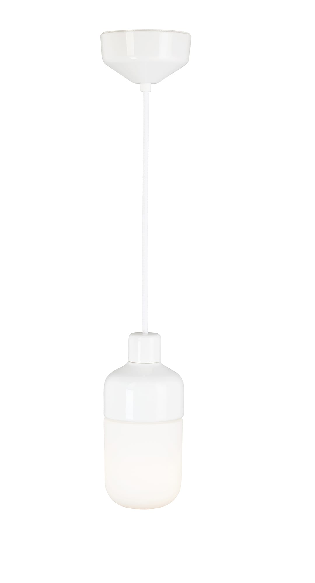 IFÖ Electric Ohm pendel 100 med kupa av matt opalglas, E27, IP44 - Vit - 7506561