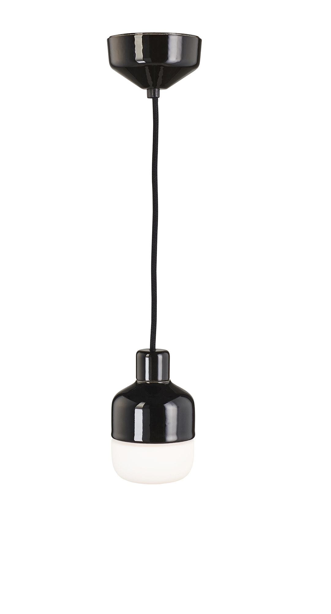 IFÖ Electric Ohm Pendel 100 pendel i matt opalglas, G9, IP44 - Svart - 7506566