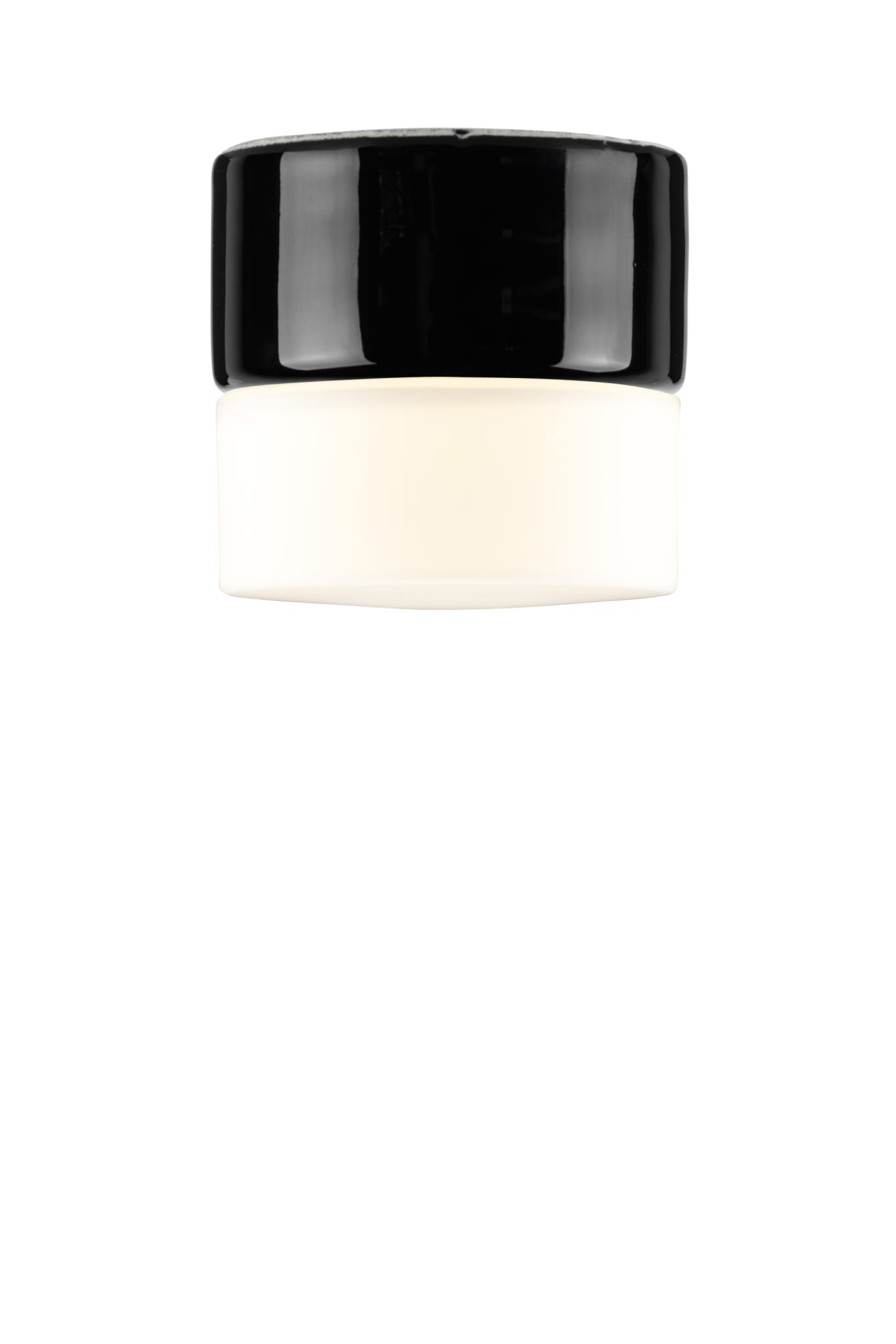 IFÖ Electric Opus 100/100 tak- och vägglampa i porslin med opalglas, G9, IP44 - Svart - 7530303