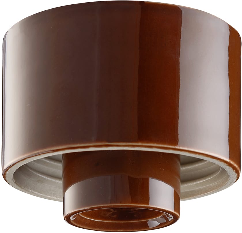 Ifö Electric sockel rak E27 IP54, porslin - Brun - 7510012