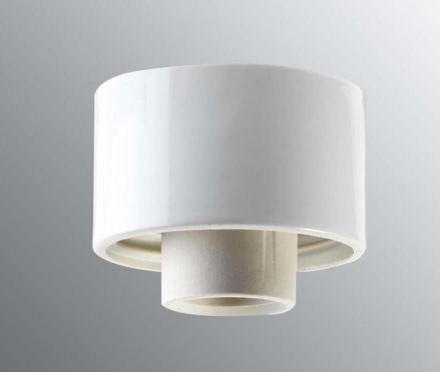 Ifö Electric sockel rak E27 IP54, porslin - Vit - 7510009