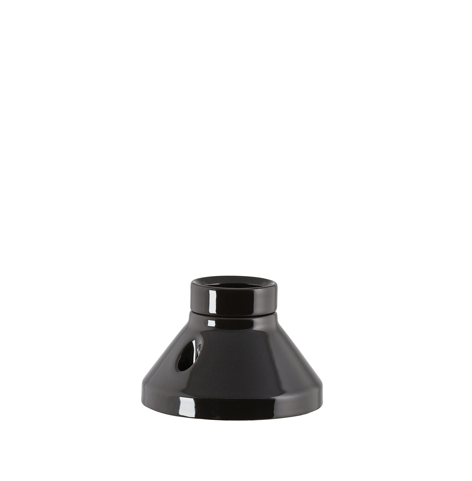 Ifö Fotlamphållare Ø100 mm i porslin, E27 75 W, IP20 - Svart - 7504094