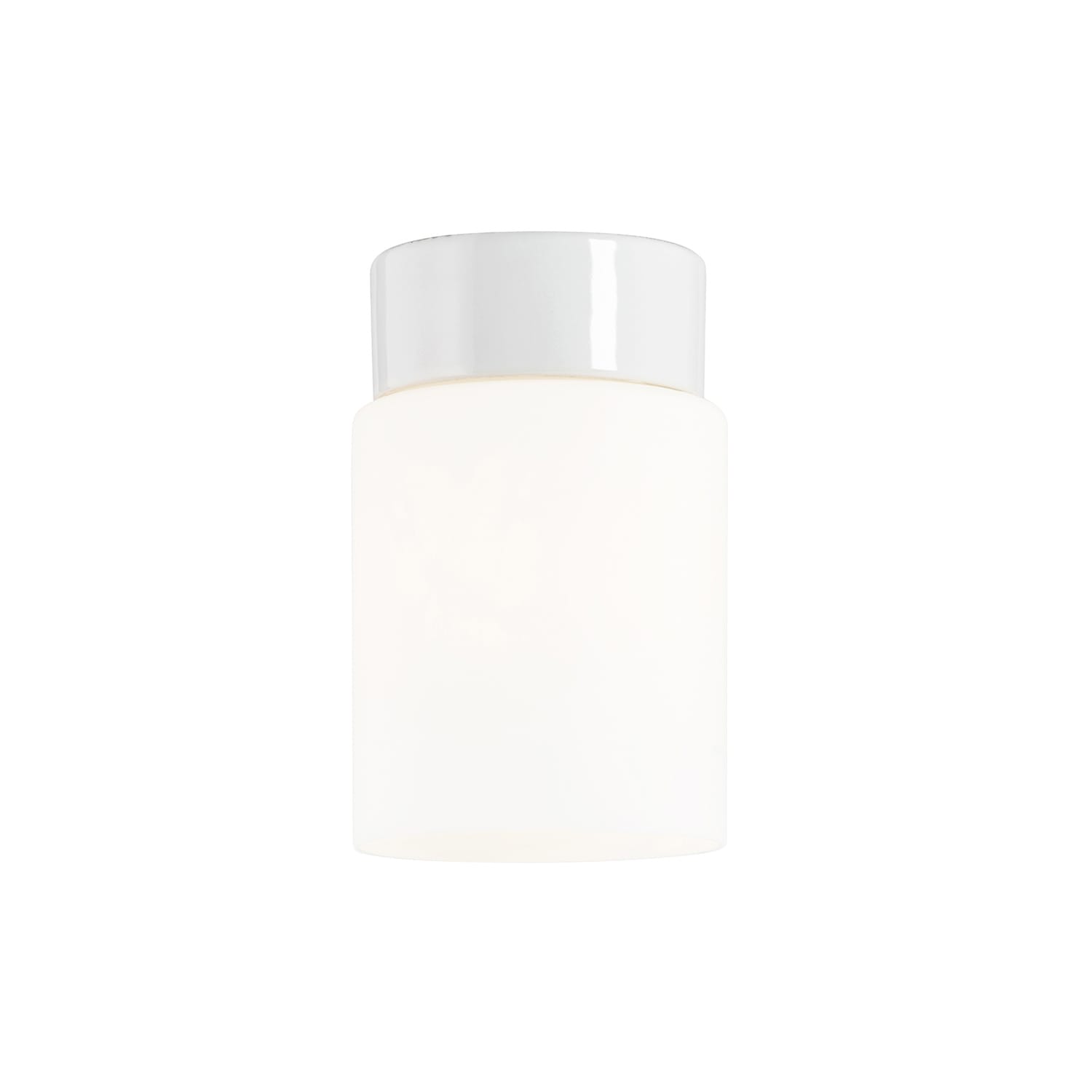 Ifö Tina armatur i porslin med glaskupa, E27 max 75 W, IP21 - Vit - 7502025